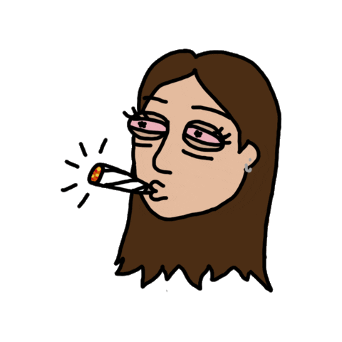 Girl Smoking Pot Stickers - Find & Share on GIPHY