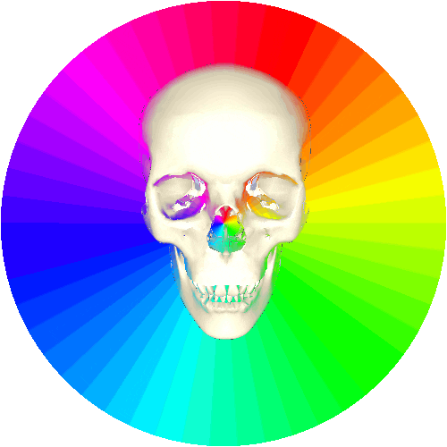 Skull Colour Sticker by badblueprints