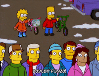bart simpson crowd GIF