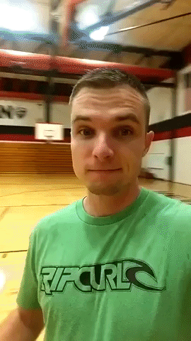 Basketball Enthusiast Shoots and Scores While Posed for a Selfie