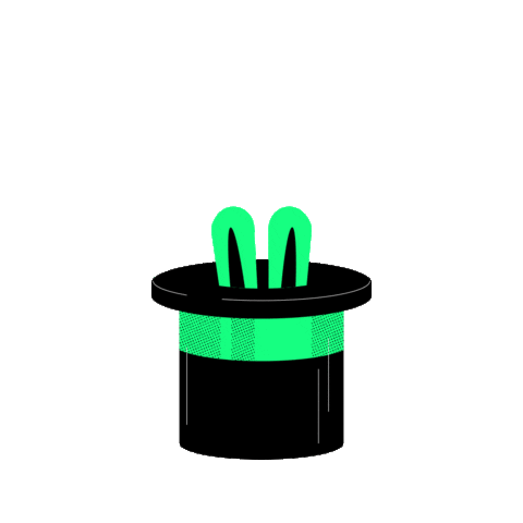 GreenParrot marketing magic digital rabbit Sticker