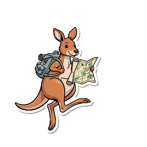 Kangaroo Australian Sticker by Concept Holidayz