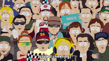happy crowd GIF by South Park 