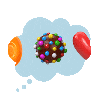 candy crush friends saga thinking Sticker by Candy Crush