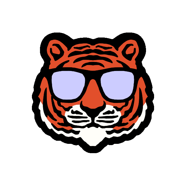 oshkoshkids cool sunglasses tiger shades Sticker