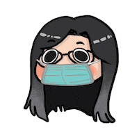 poladoodles mask covid safe pandemic Sticker
