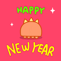 Happy New Year GIF by DINOSALLY