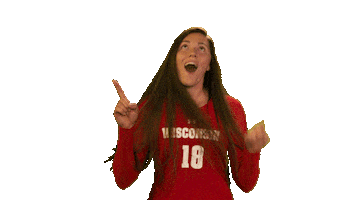 Wisconsin Volleyball Sport Sticker by Wisconsin Badgers