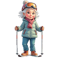 Snowing Slope Sticker