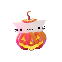 Trick Or Treat Cat Sticker by Cindy Suen