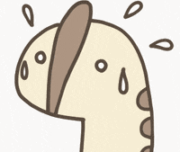 KSasara6 cute upset panic dinosaurs GIF