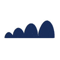 paperflaneur yellow waves navy bleu Sticker