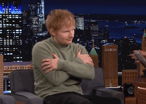 Freezing Ed Sheeran GIF by The Tonight Show Starring Jimmy Fallon