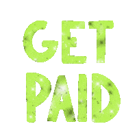 katydidpgh money glitter paid get paid Sticker
