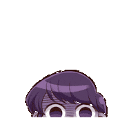 LesScketch anime scared shock komi Sticker