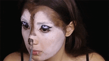 make up dog GIF