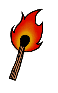softillusion cool fire camping match Sticker
