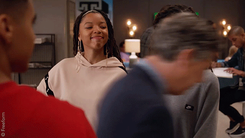 Chloe X Halle Smile GIF by grown-ish