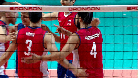Celebrate Group Hug GIF by Volleyball World