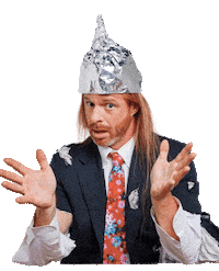 awakenwithjp conspiracy newscaster tin foil hat jp sears Sticker