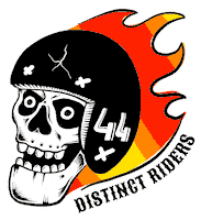 Fire Head Sticker by DISTINCT RIDERS