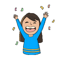 Excited Victory Sticker