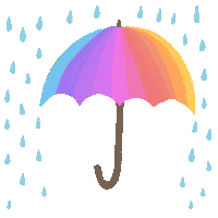 laurajonesmartinez rainbow rain umbrella umbrellas Sticker