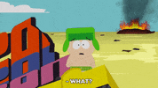 kyle broflovski fire GIF by South Park 