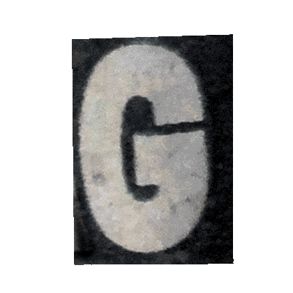 Typography G Sticker