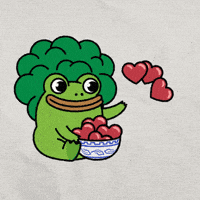 froccoli love meme kiss crypto GIF