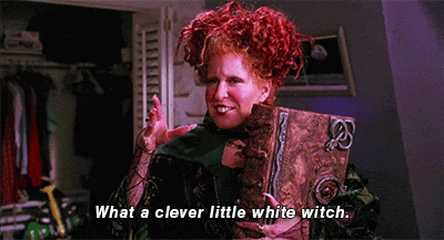 hocus pocus what a clever little white witch GIF