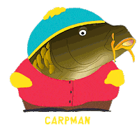 Man Fishing Sticker by Carption