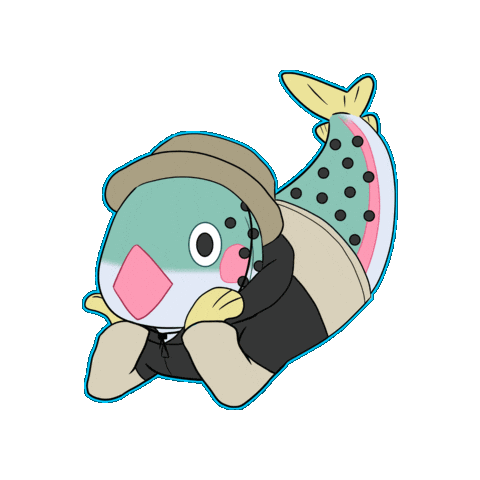 shimizukouen happy 楽しい 魚 announce Sticker