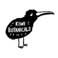 Kiwi-Botanicals happy cool skincare bird Sticker