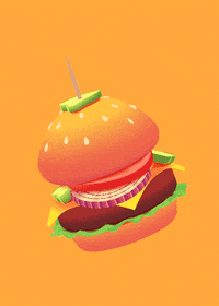 burger spinning GIF by Michael Shillingburg
