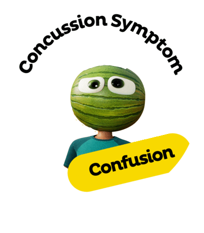 Brain Watermelon Sticker by Concussion Awareness Now