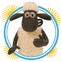 Happy Shaun The Sheep Sticker by Aardman Animations