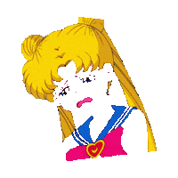 sad sailor-moon STICKER by imoji