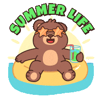 Happy Teddy Bear Sticker by BEARISH