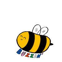 Happy Bee Sticker by Jacky Sheridan
