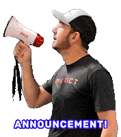 districtnhv yelling announcement district dave district new haven Sticker