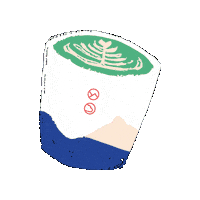 ForestCloudBev cafe cloud cup forest Sticker