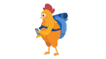Chicken Backpack Sticker by namecheap