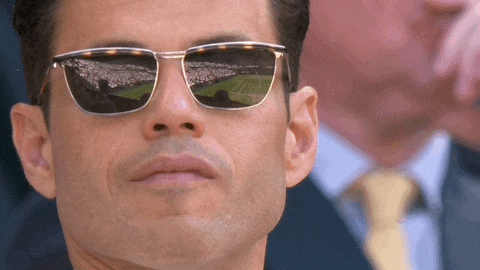 Rami Malek Sport GIF by Wimbledon