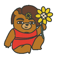 Happy Flower Sticker by Dinest