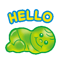 jelly baby hello Sticker by heehee.m