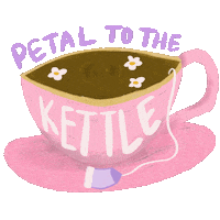 Tea Cup Pink Sticker