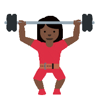 emojivid woman emoji lifting weights Sticker