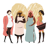 Women Zwanger Sticker by Dockwerk