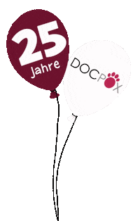 DOCPOX ballons jubiläum tierarzt 25 jahre Sticker
